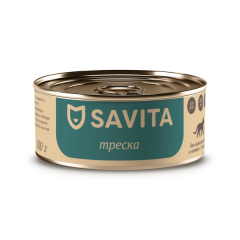 Корм Savita (консерв.) для кошек и котят, треска, 100 г