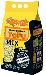 Наполнитель Барсик Tofu Mix для кошек, комкующийся, кукуруза и бентонит, 4.54 л, 2.3 кгn