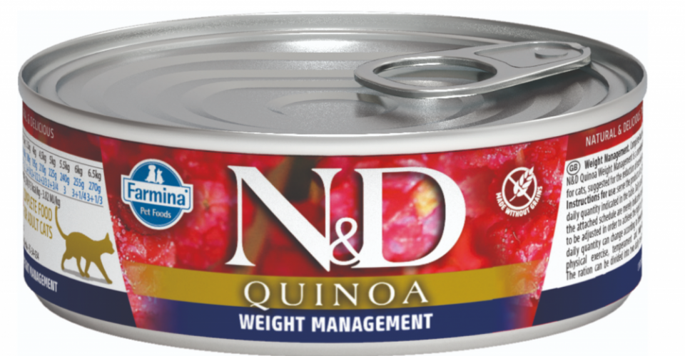 Корм Farmina N&D QUINOA Weight Management (консерв.) для кошек, контроль веса, 80 г
