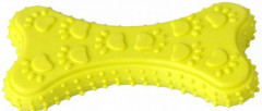 Homepet игрушка для собак, косточка с рисунком, желтый, 10.5 см