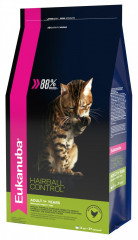 Корм для кошек Eukanuba Cat Hairball для вывода шерсти из желудка с домашней птицей